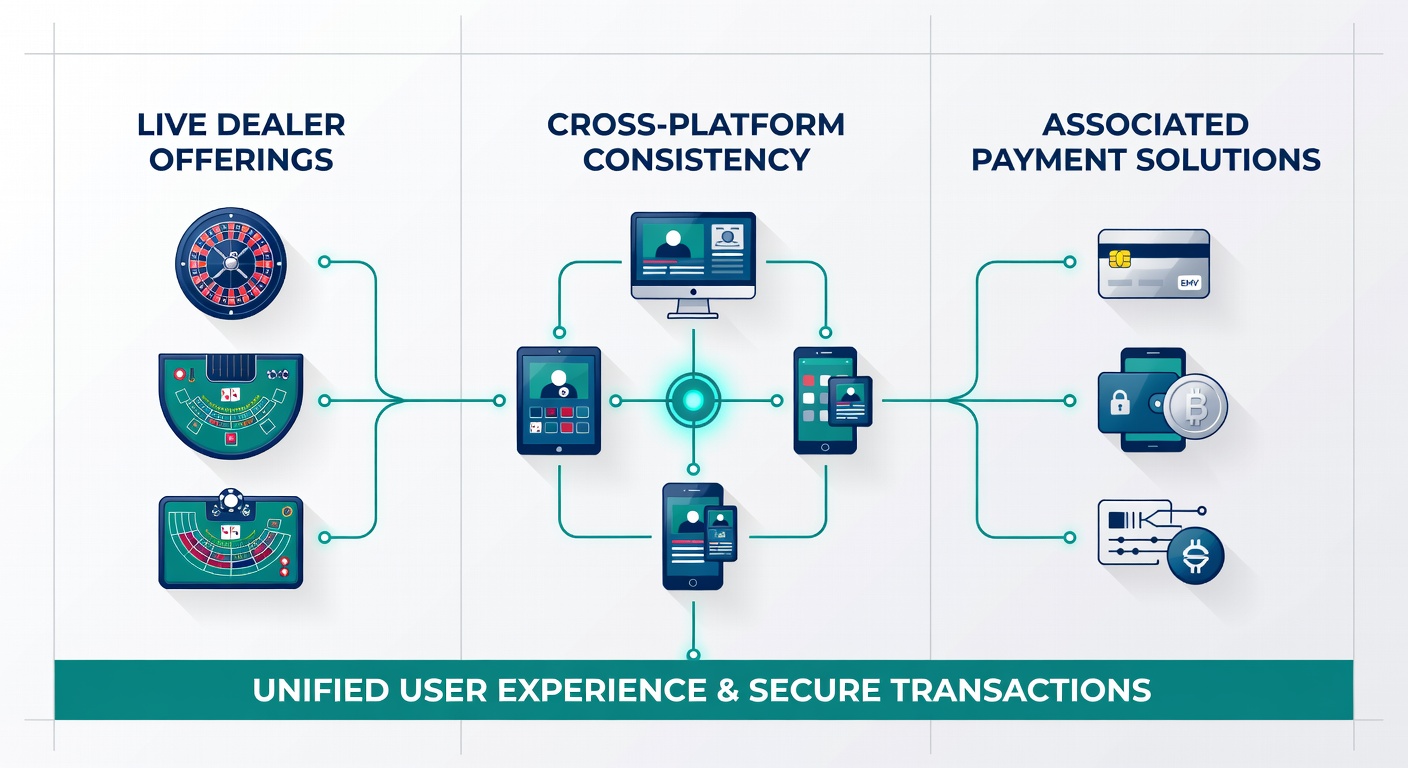 Secure payment gateway interface synchronized between mobile app and desktop versions for live dealer sessions