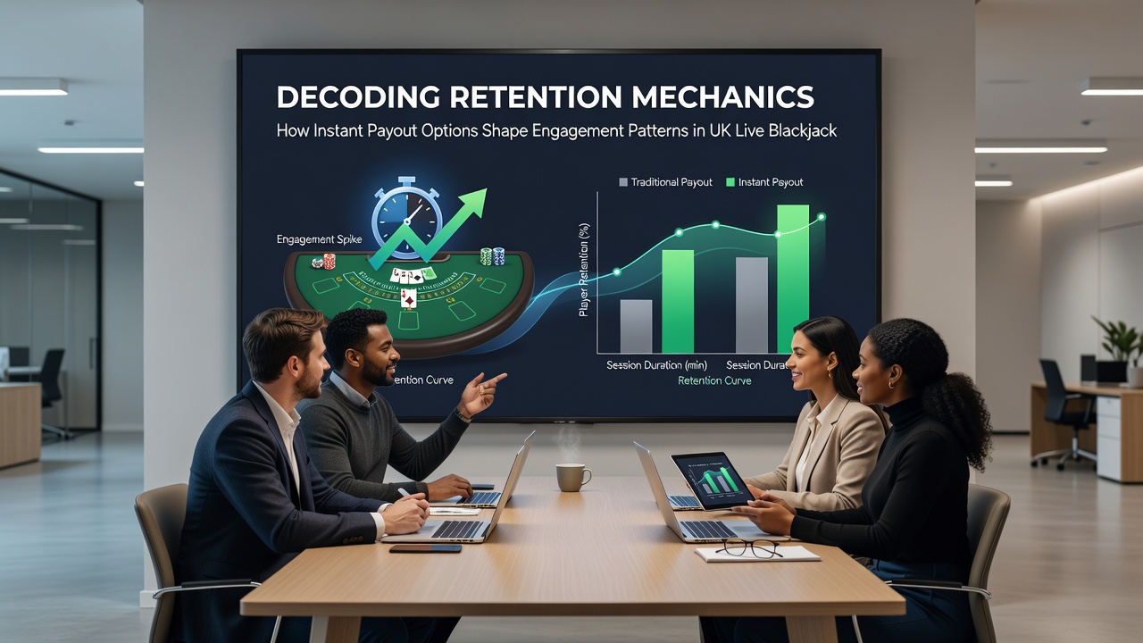 Analytics dashboard displaying engagement metrics for UK blackjack apps