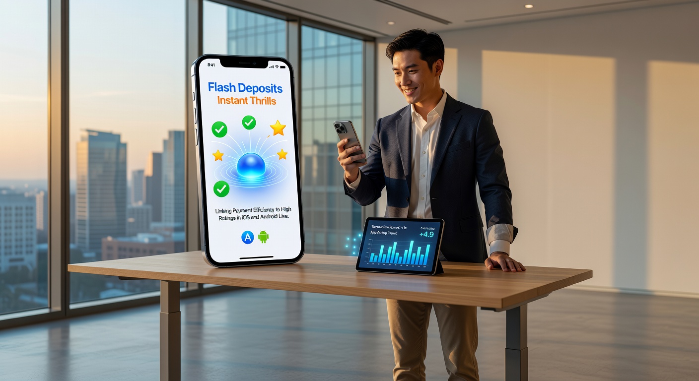 Graph illustrating app store ratings correlation with deposit speeds across top live dealer apps on iOS and Android, peaking at 4.8 stars for sub-5-second transactions