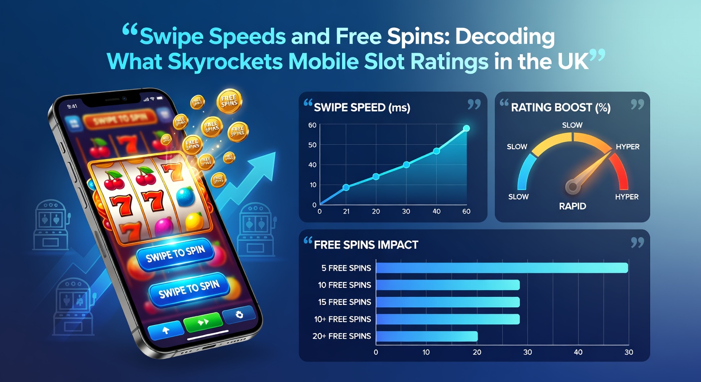 Graph charting rising app store ratings against swipe speed metrics and free spin frequency in UK mobile slots, with peaks in early 2026 data points